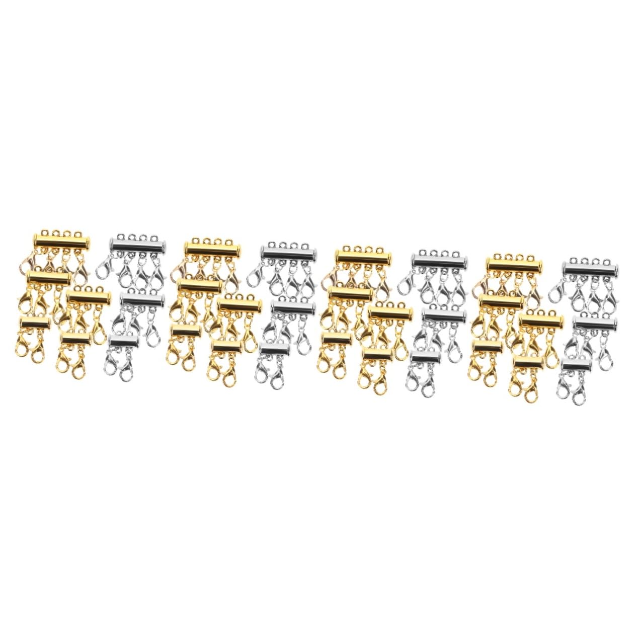 5 Sets Schmuck-Magnetschnalle, Halsketten, Perlenkette, Perlen, Halskette, magnetische Halskette, mehrlagiger Verschluss, mehrlagiger Kettenverschluss, Schmuck, mehrlagiger Verschluss, magnetischer