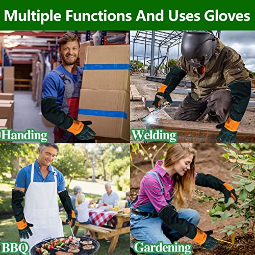 Animal Handling Gloves,Bite Proof Gloves,Leather Welding Gloves For Men And Women,Multipurpose Dog Bite Gloves,Snake & Bird Handling Gloves For Cat Dog Bird Falcon Livestock Snake #TOP4