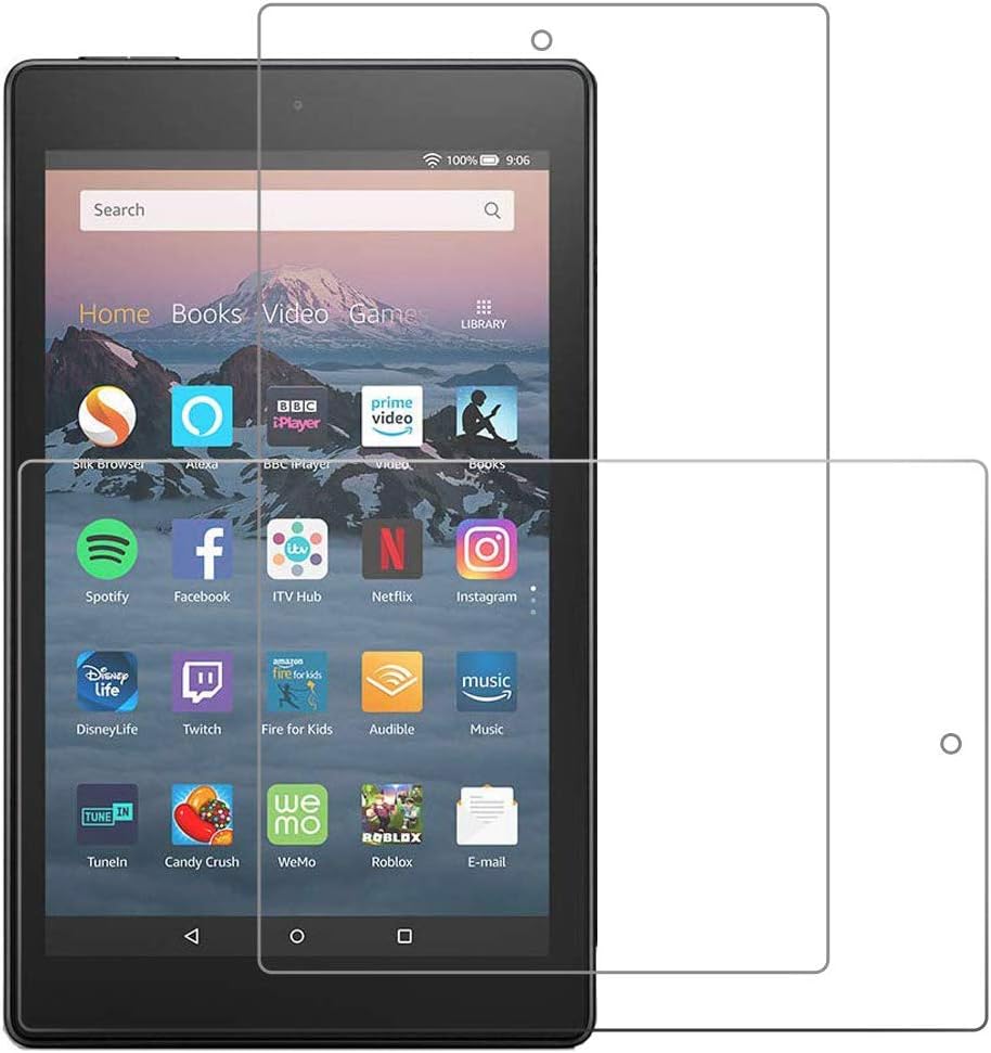 Screen Protector for Amazon Fire HD 8 (2018, 2017 and 2016 Model) by