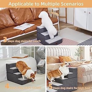 Dog-Stairs-for-Small-Dogs-Foam-Pet-Steps-for-High-Beds-and-Couch-Non-Slip-Folding-Dog-Steps-Portable-Pet-Stairs-for-Large-Dog-and-Cats4-Step-Grey - Cucciolini Doodles   Dog-Stairs-for-Small-Dogs-Foam-Pet-Steps-for-High-Beds-and-Couch-Non-Slip-Folding-Dog-Steps-Portable-Pet-Stairs-for-Large-Dog-and-Cats4-Step-Grey