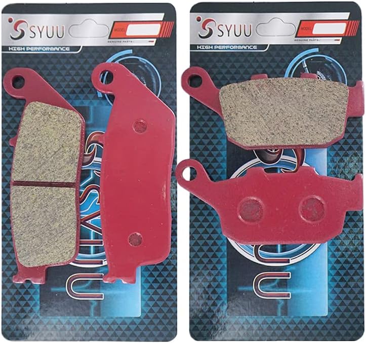 S SYUUFront and Rear Ceramic Brake Pad compatible with Honda CBR300R CBR250R NON ABS CB300F FA142F FA496R