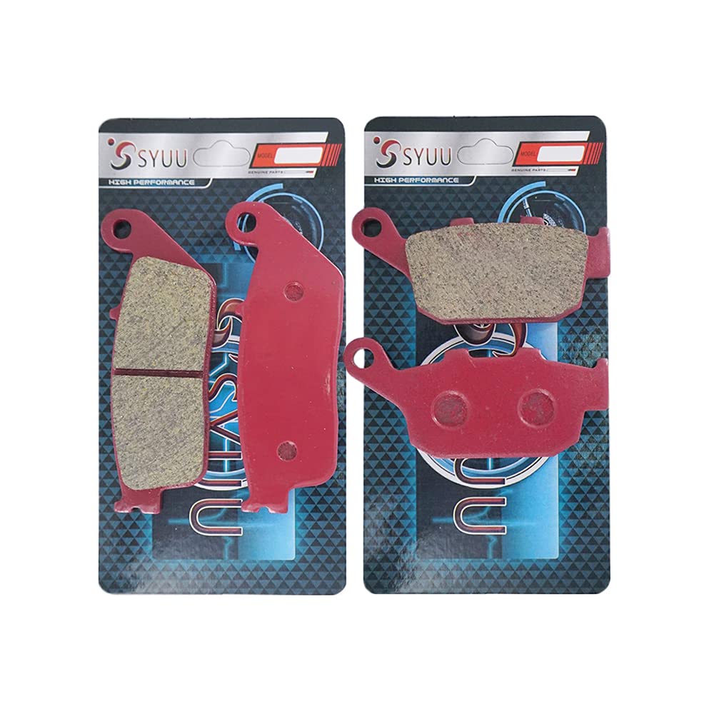 S SYUUFront and Rear Ceramic Brake Pad compatible with Honda CBR300R CBR250R NON ABS CB300F FA142F FA496R