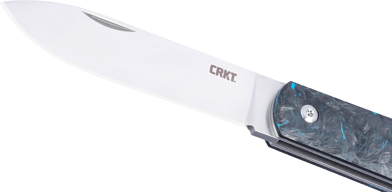 CRKT A.P.C. Everyday Carry Folding Knife: Drop Point with M390 Steel Blade, Carbon Fiber Handle, Slip Joint, 6814