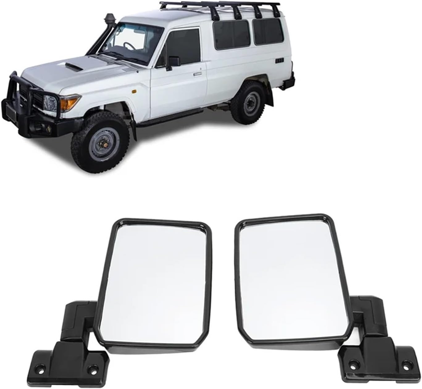 トヨタ ランドクルーザー 70 75 78 シリーズ 1985～2013 電動三輪車用バックミラー 左右対応