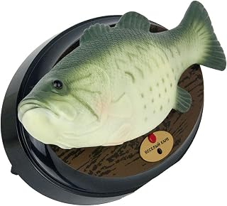 REHR Billy Perch, Singing Electronic Fish Toys, Funny Fish Music Box Simulation Fish with Singing Funny Fish Music Box, Decoration, Play, Novelty Spoof Toys (Green)