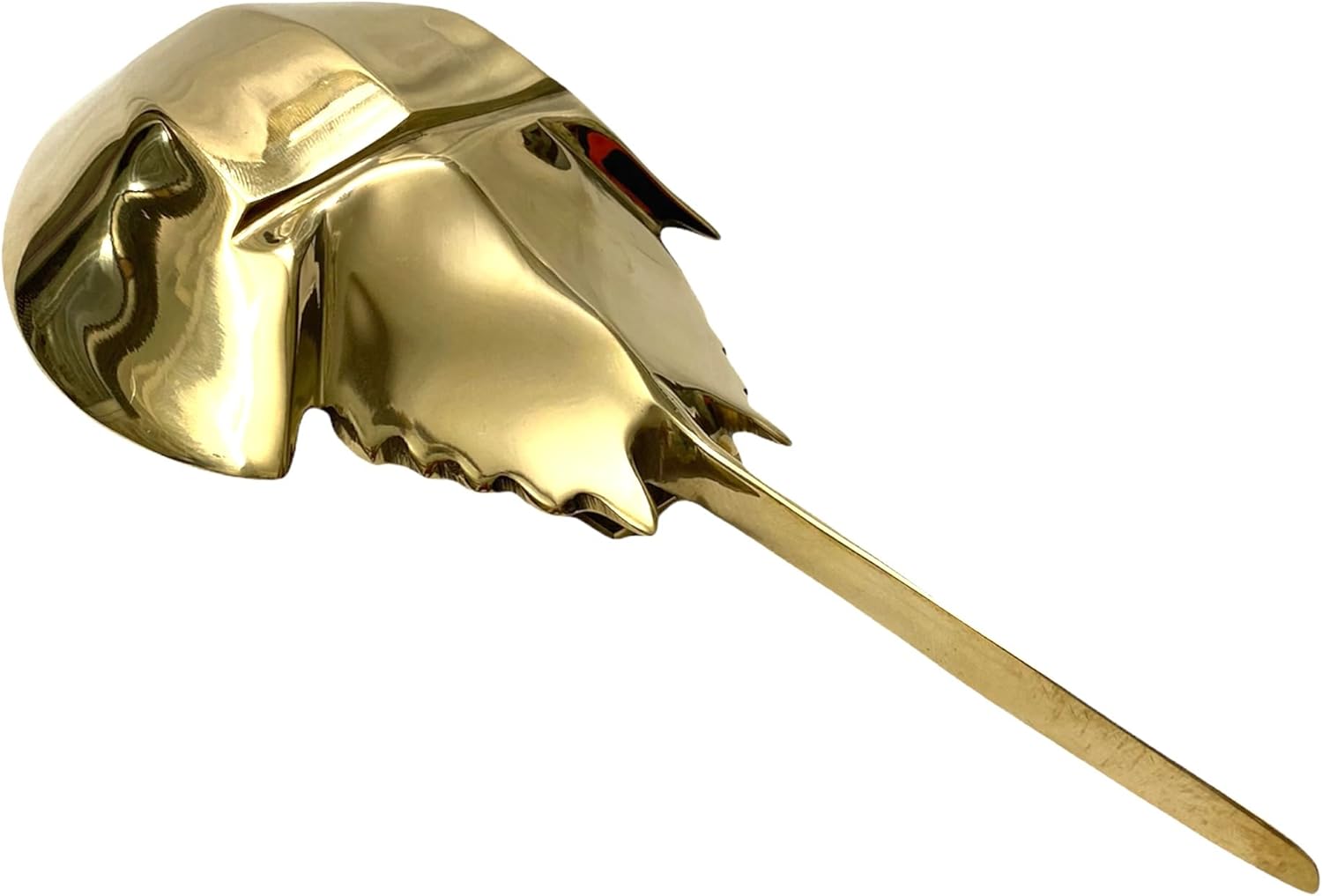 Solid Brass Horseshoe Crab Door Knocker – Nautical Style Wall Mount for Beach House, Coastal Decor, or Front Door