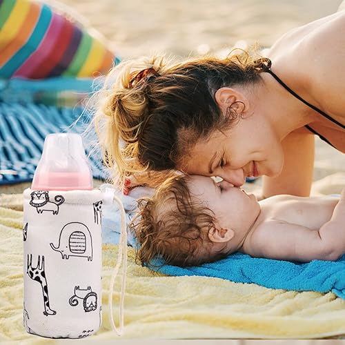 Miniatura 9 de Eforcase 3 piezas portátil calentador de biberones cubierta de aislamiento, cubierta de botella de leche para bebé, bolsas de mano de leche materna,