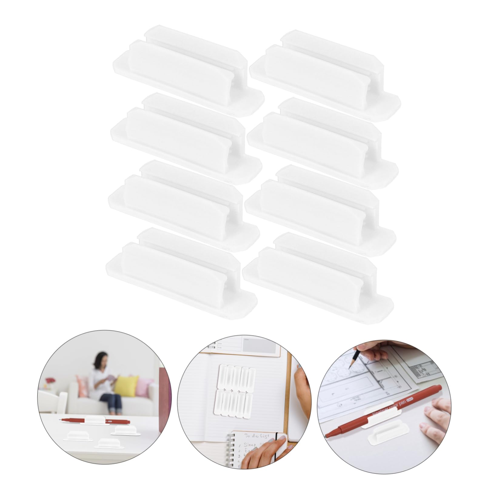 FRCOLOR 50stücke Silikon Pen Holder Clips Für Whiteboard Und Schreibtisch Selbstklebende Stifthalter Für Marker Bleistifte Und Mehr Praktisch Und Langlebig Für Büro Und Schule