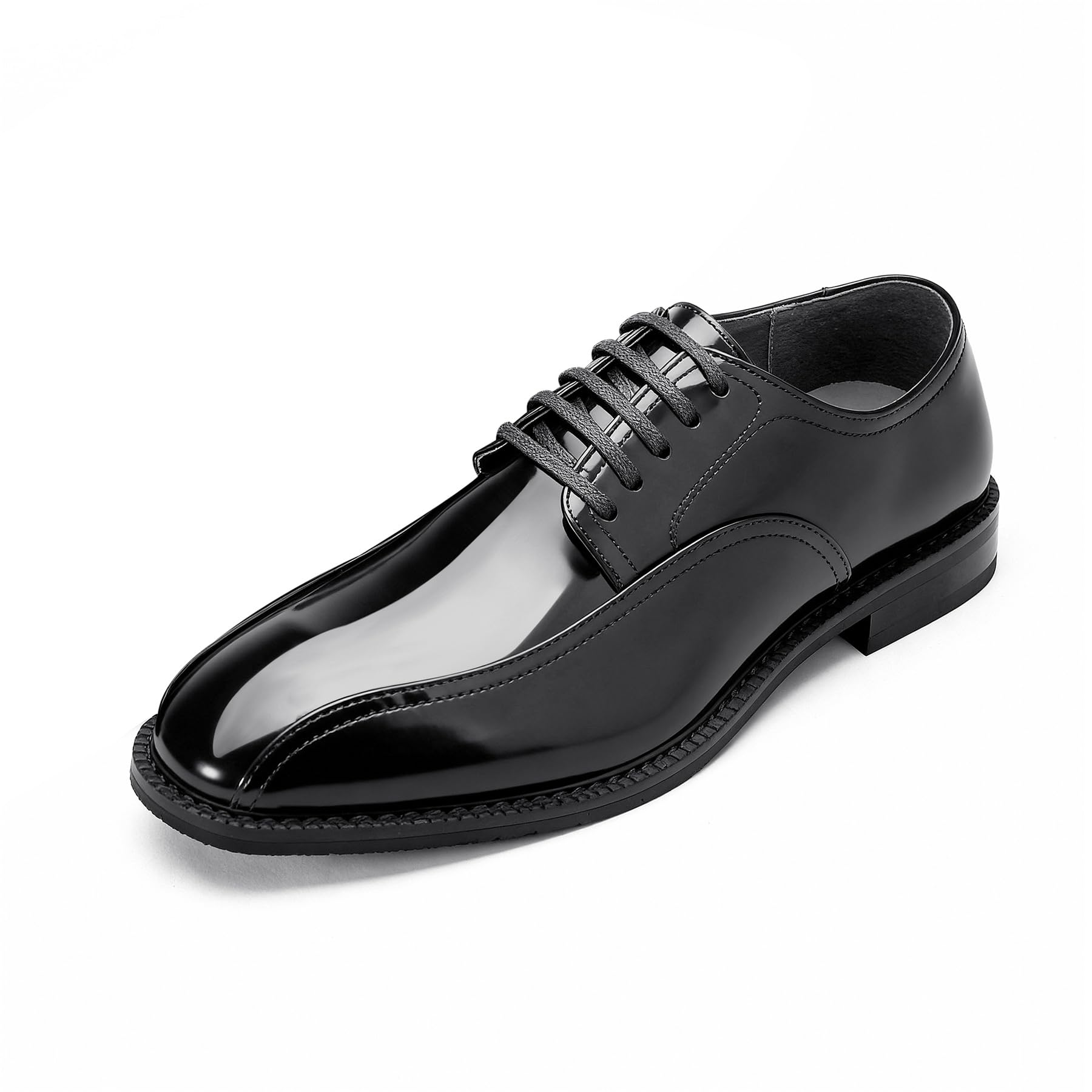 Allthemen Hombre Zapatos Derby para Oxford Brogue Clásicos De Punta Fina De Charol con Cordones
