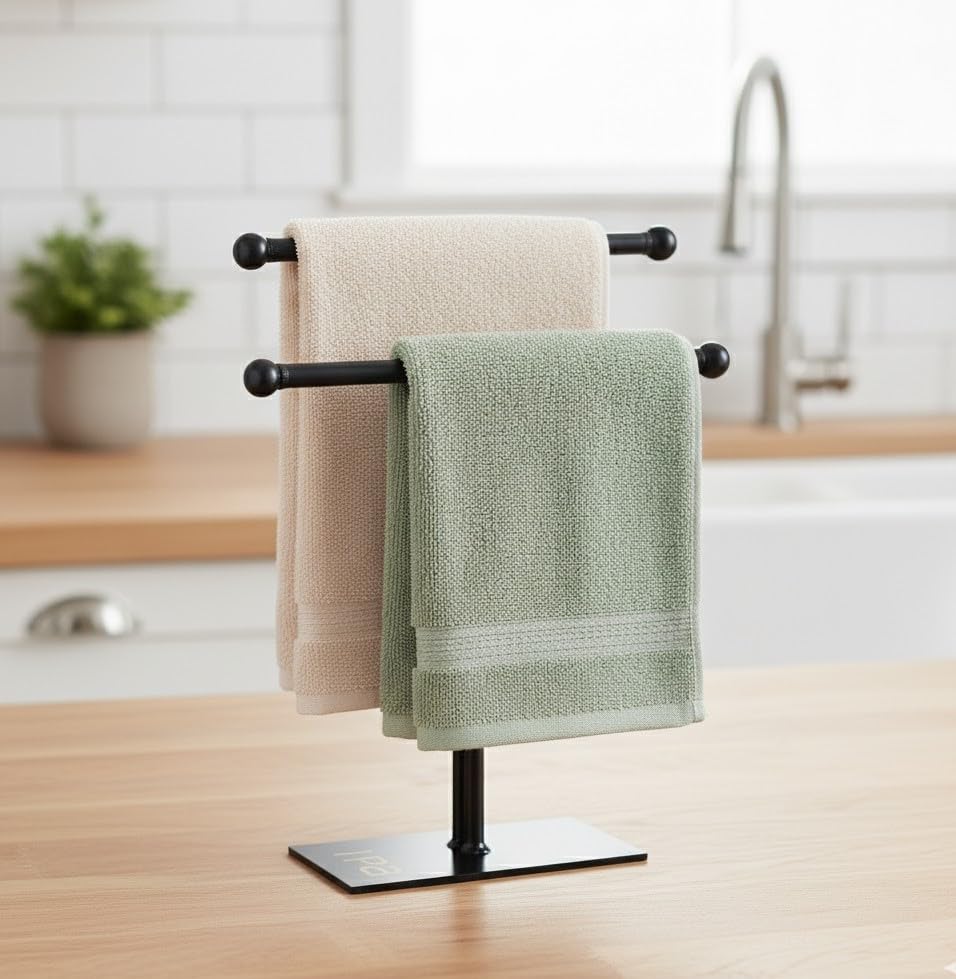 Ira Double -T Hand Towel and Accessories Stand 2
