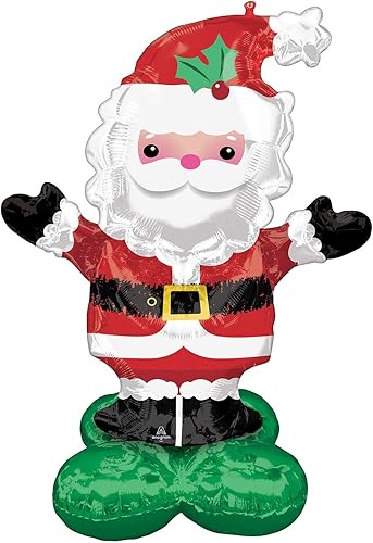 Anagram Amscan 4295211 - Globo de aluminio relleno de aire de 53 pulgadas con Papá Noel Airloonz