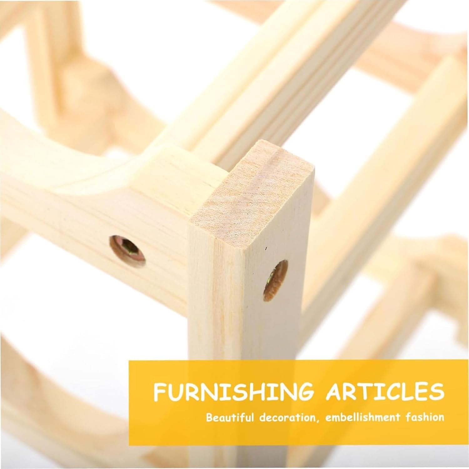 Wooden Wine Rack Wine Display Rack Storage Rack Wine Storage Rack Easy to Assemble(White,Transparent,Brown,Four-Layer)