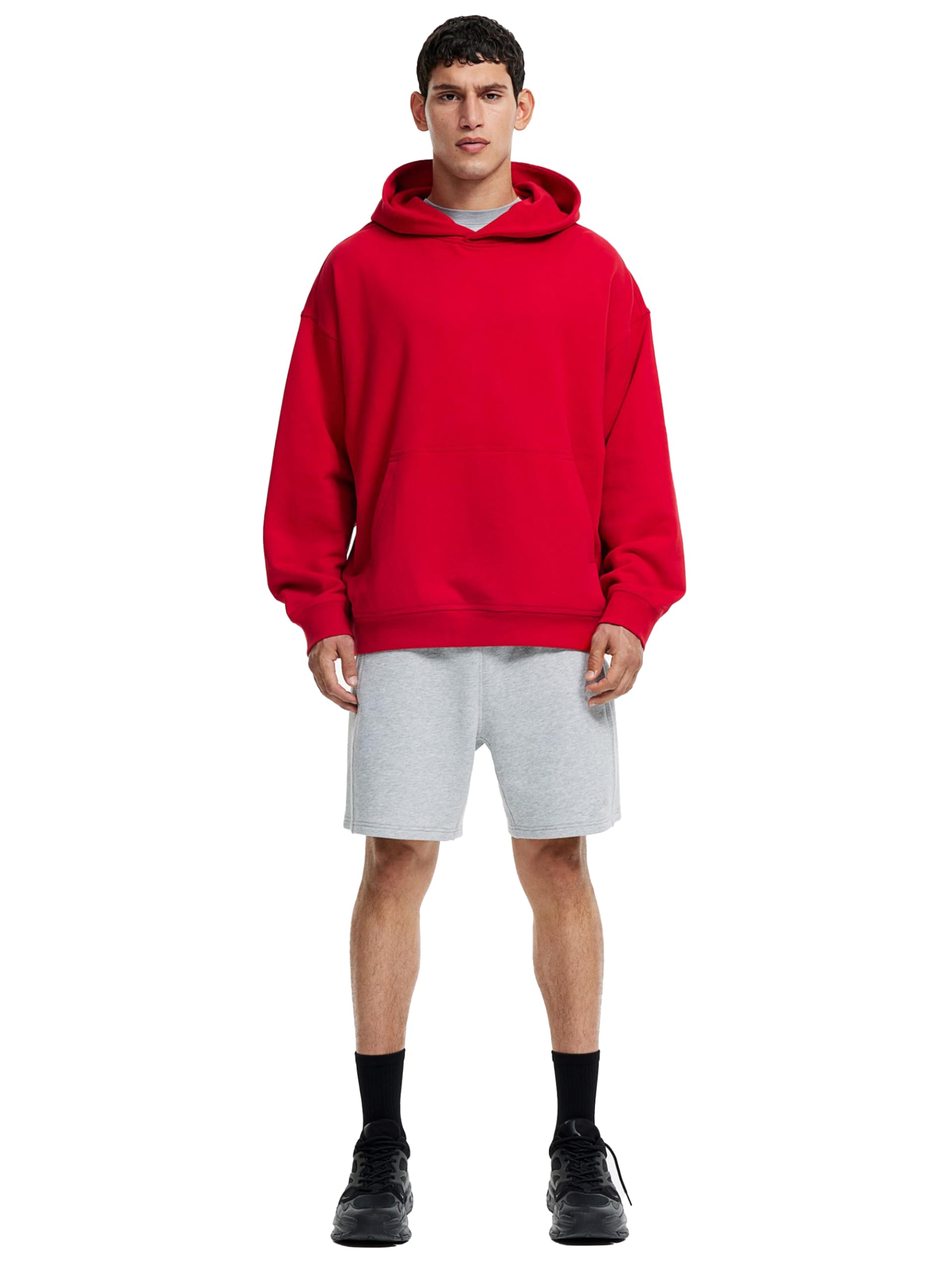 Hoodie Oversized Drop Shoulder Minimal Streetwear for Men-image-20