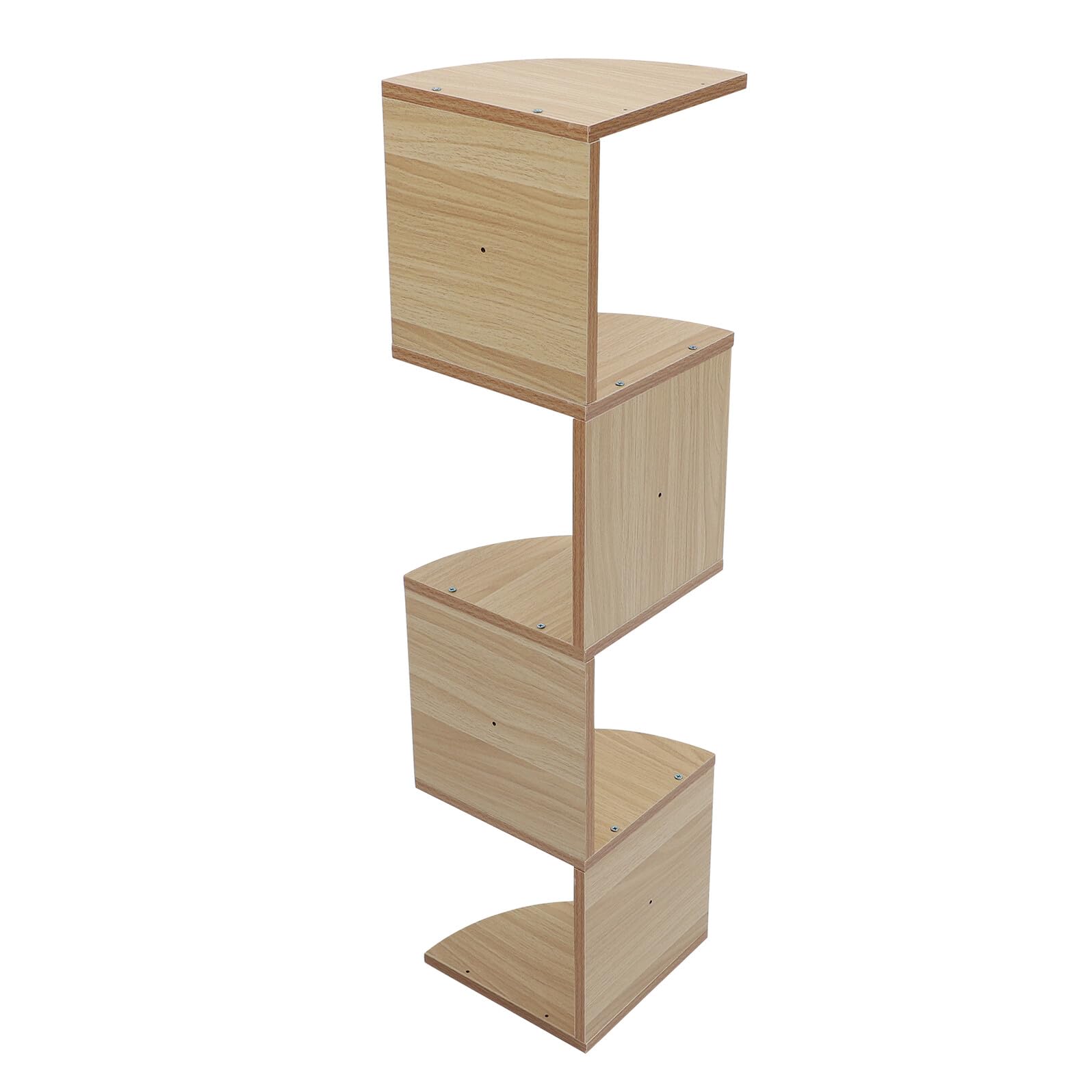 Étagère Murale en Bois à 5 Niveaux, Beige, Style Moderne