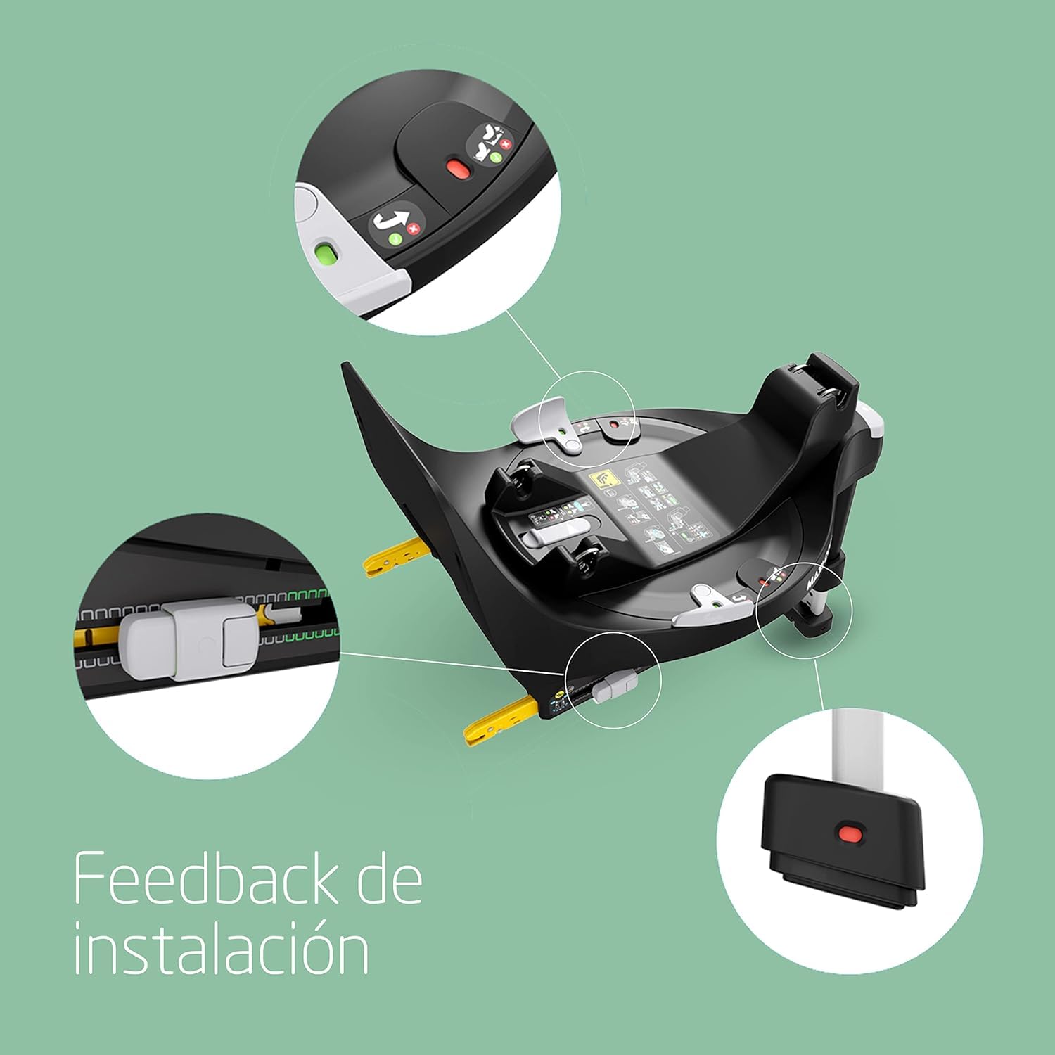 Maxi-Cosi Pack Zelia S Trio Cochecito Bebé 3 Piezas, FamilyFix 360 Base Giratoria - Silla de Paseo 3 en 1 con Cabriofix S i-Size Silla Coche Bebé, 0-4 años, Gris + FamilyFix 360 Base ISOFIX, Negro