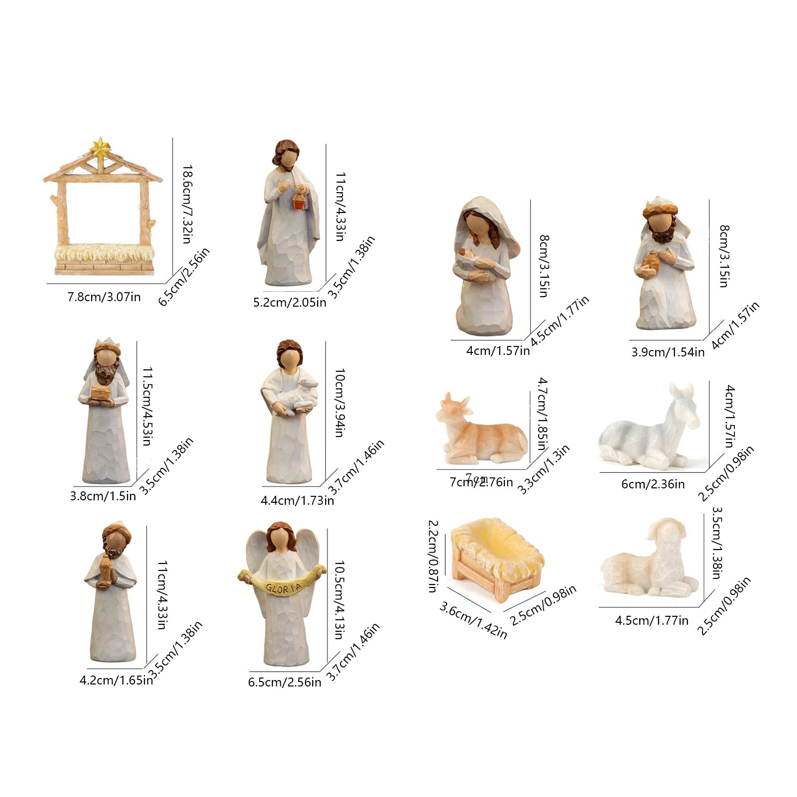Crèche De Noël Statue De Crèche Religieuse Figurines Décoration Maison