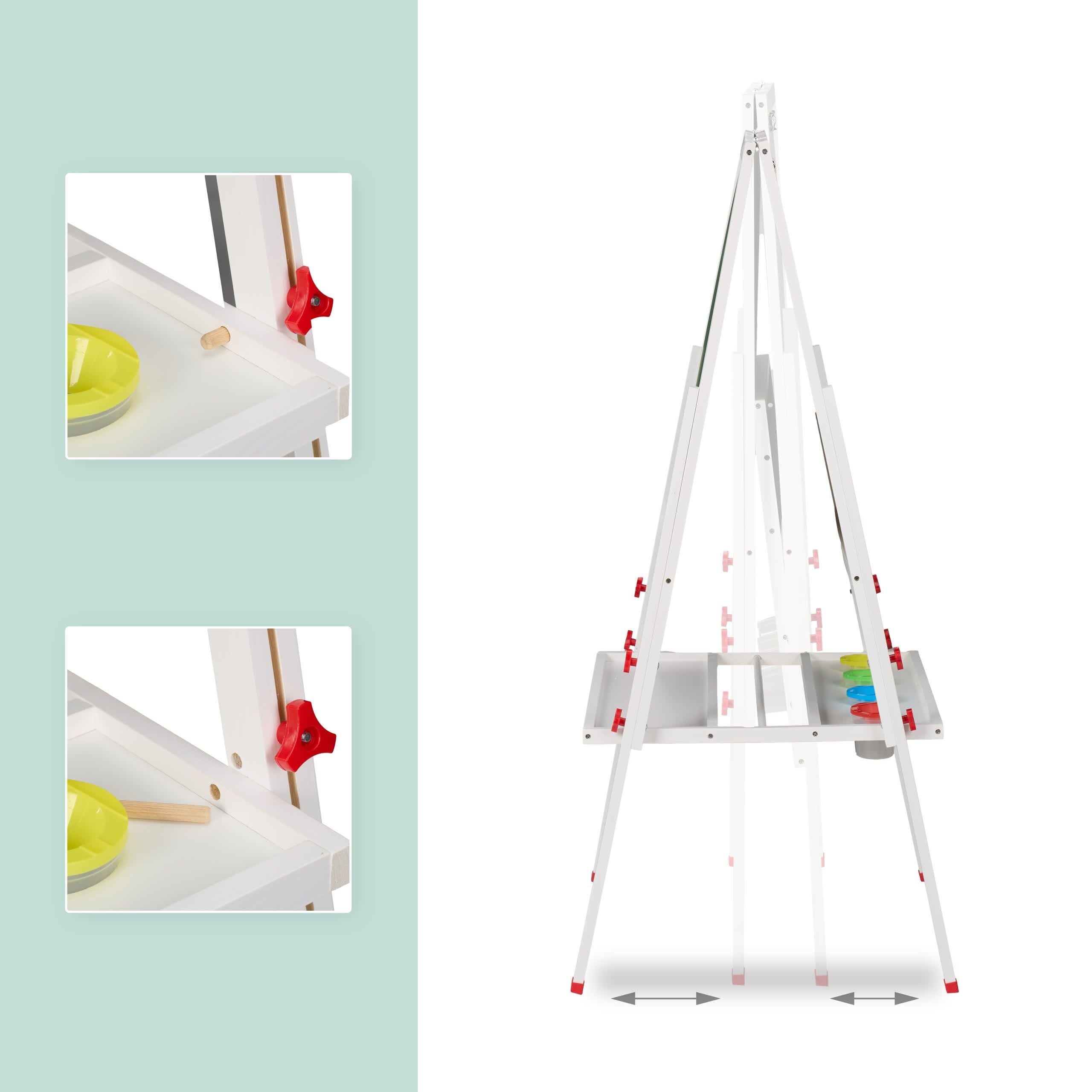 Relaxdays Schoolbord Kinderen - Ezel - Krijtbord En Whiteboard   Tekenbord   Magnetisch 4052025272401