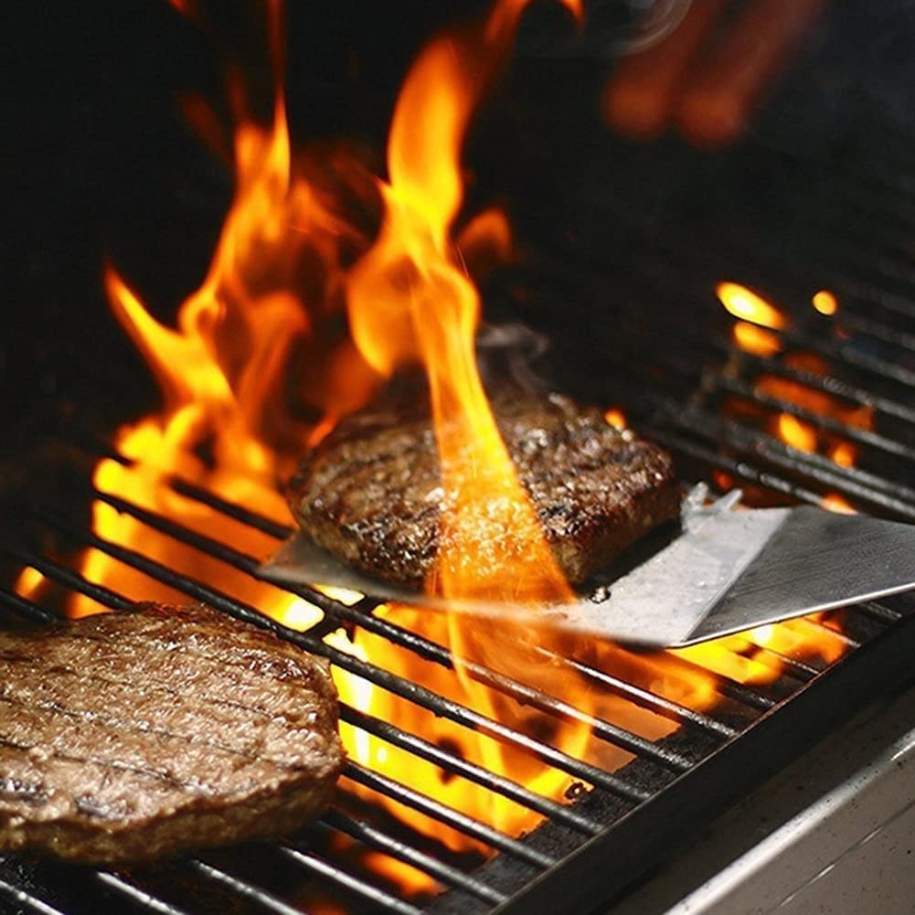 Set di Utensili per Barbecue Resistenti per Uomo, Kit di Accessori per grigliate in Acciaio Inossidabile, Campeggio, Cucina, Utensili da Barbecue Extra Spessi, Regalo