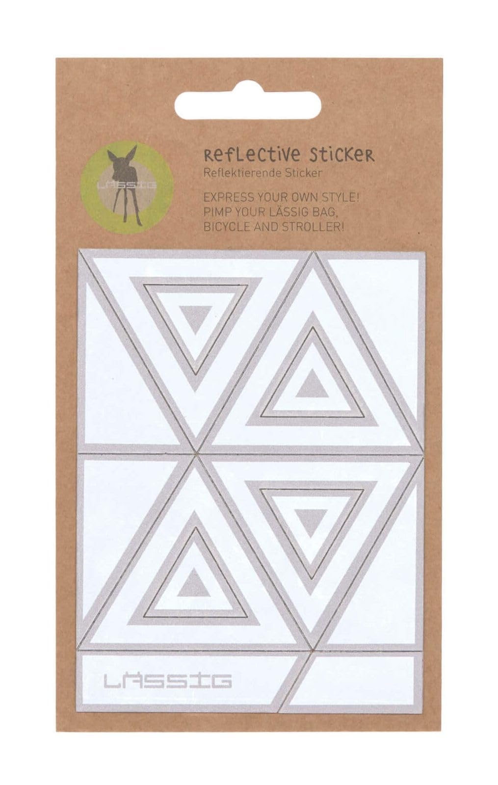 LÄSSIG Odblaskowa naklejka torba wózek dziecięcy samoprzylepne naklejki - Pimp your Bag/Reflective Sticker Triangle