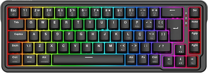 Teclado Magnético Gamer Redragon Nova RGB Preto 65% ABNT2 Switch Redragon UltraMag Linear K709RGB-M