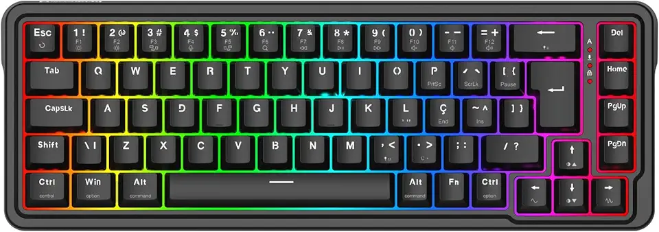 Teclado Magnético Gamer Redragon Nova RGB Preto 65% ABNT2 Switch Redragon UltraMag Linear K709RGB-M