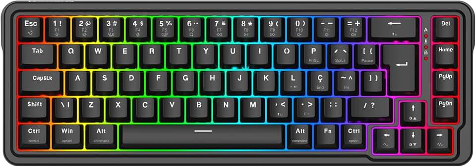 Teclado Magnético Gamer Redragon Nova RGB Preto 65% ABNT2 Switch Redragon UltraMag Linear K709RGB-M