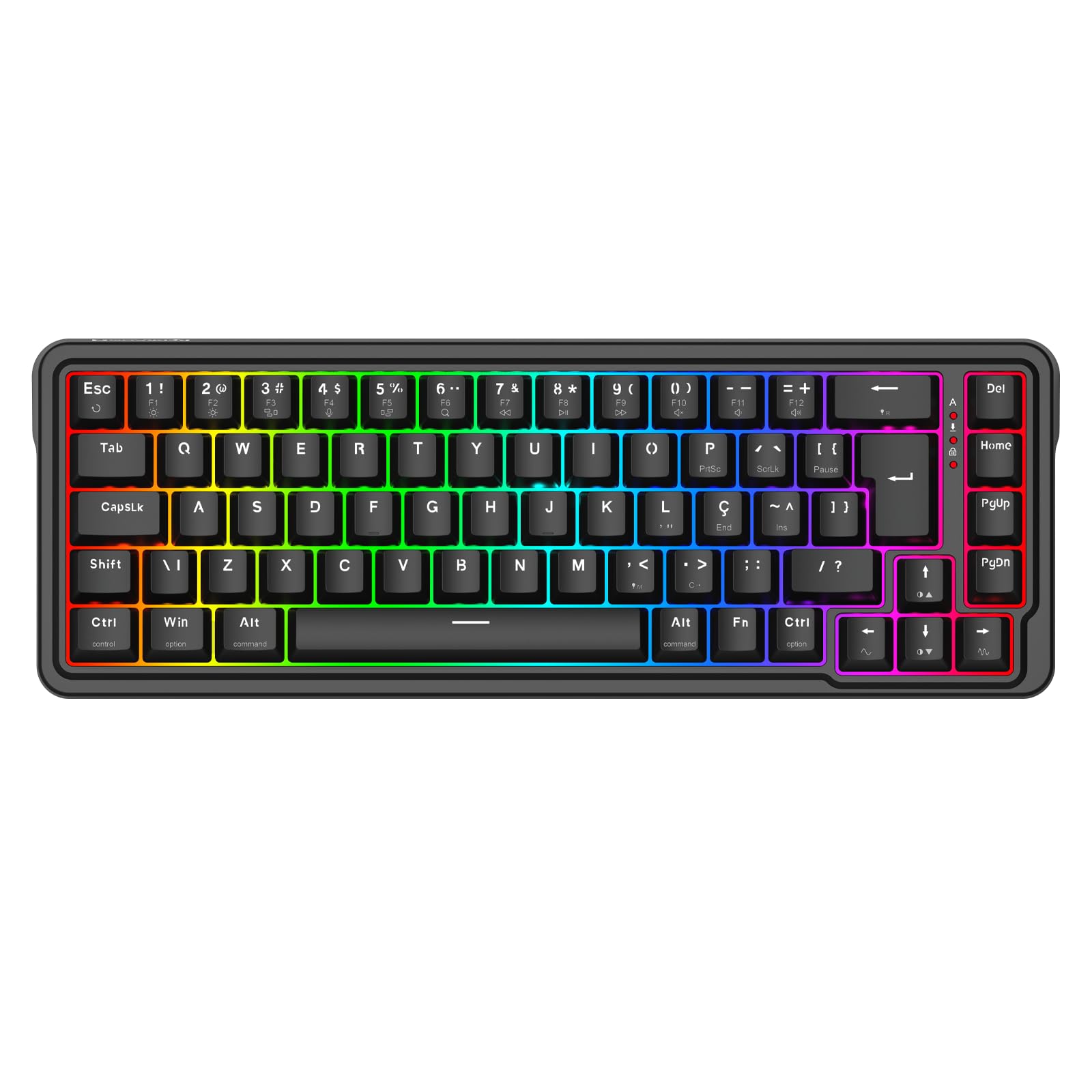 Teclado Magnético Gamer Redragon Nova Preto 65% ABNT2 Switch Redragon UltraMag Linear K709RGB-M