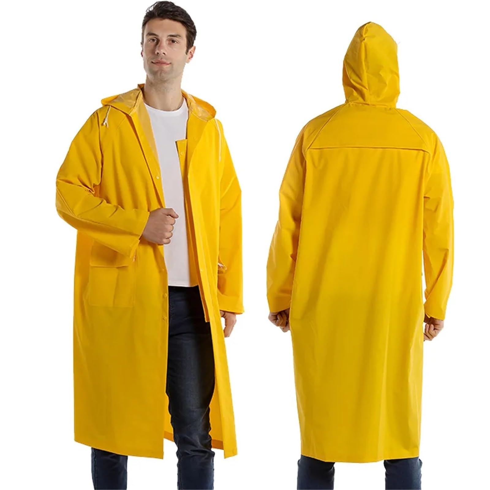 Poncho Pluie Imperméable Imperméable épais une pièce, protection du travail en extérieur, coupe-vent à double usage, poncho d'équitation