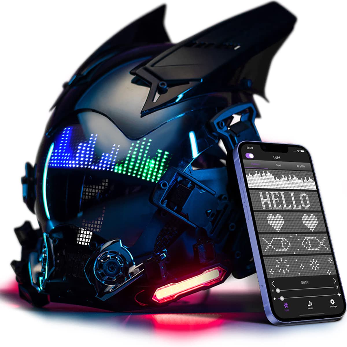 Marikito Cyberpunk Mask Helmet Futuristic Mask Techwear Mask Sci Fi Mask Gothic Mask Halloween Cosplay Costume Mask Suitable For Adult Party…