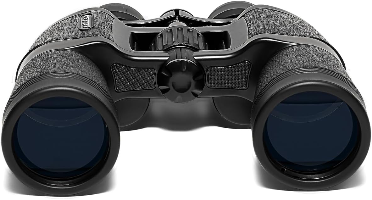 Top view of Osprey Global 10-22x50 Binoculars showing focus wheel and zoom lever