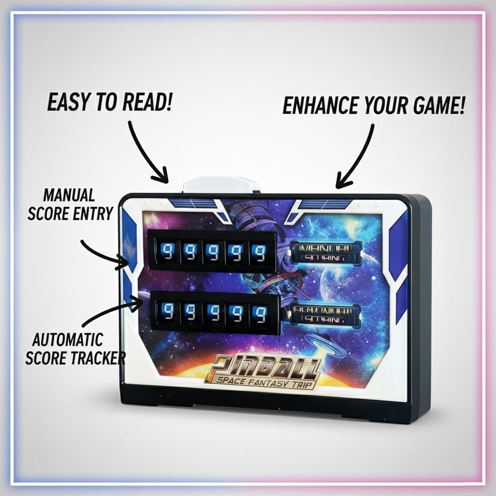 Pinball Game for Kids, Electronic Pinball Machine – Scoring, Lights & Sounds, Fast & Fun Ball Launch Game, Nostalgia Arcade Machine