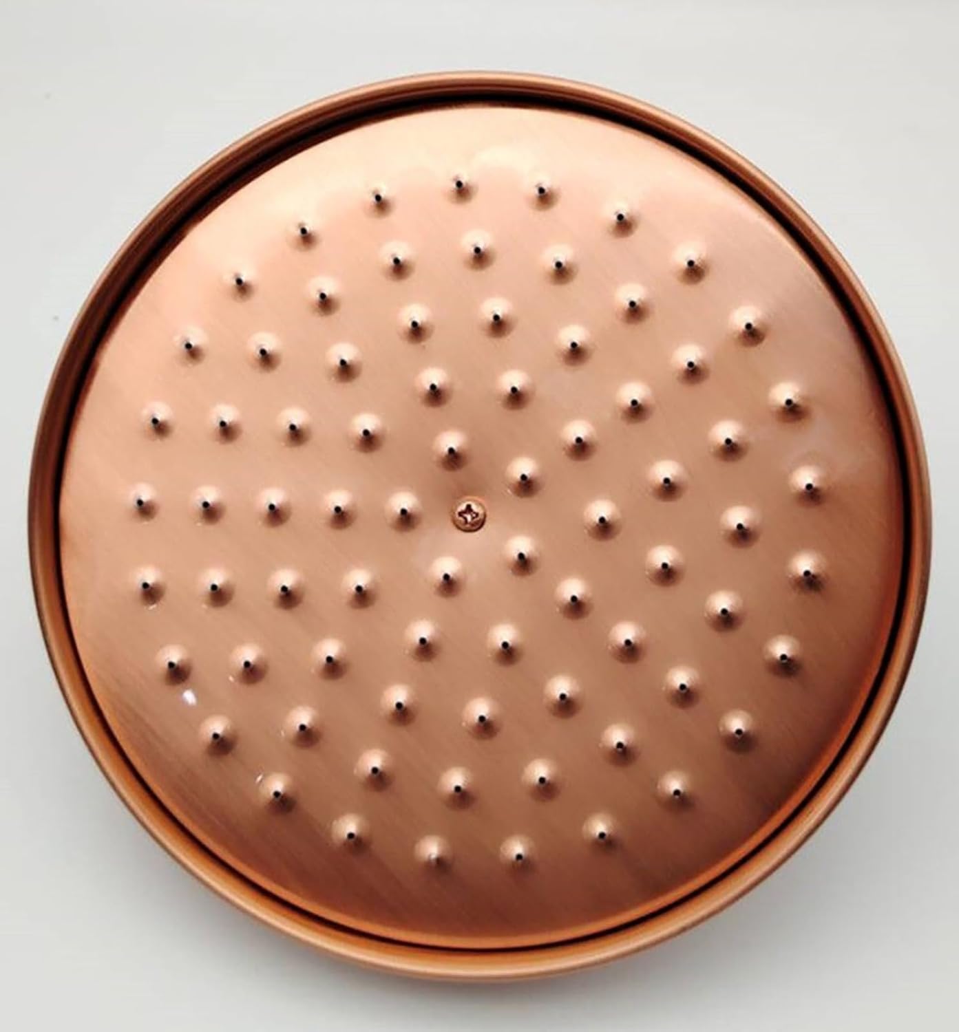 Vintage copper 8-inch circular high-pressure showerhead with adjustable waterfall rain shower dual mode antique copper garden style showerhead