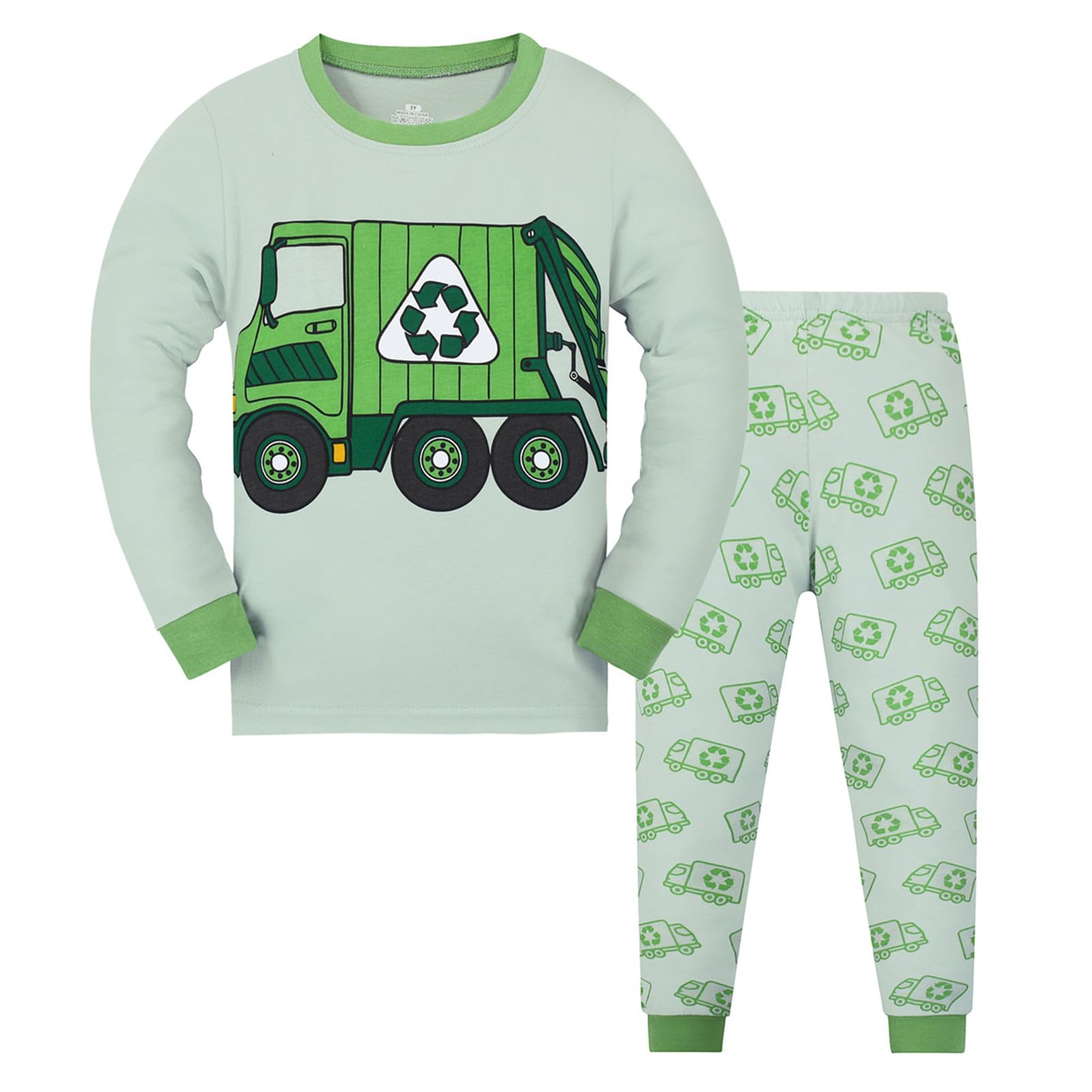 Ropa de dormir otoño invierno para niños pequeños conjunto de algodón de dos piezas infantil 4