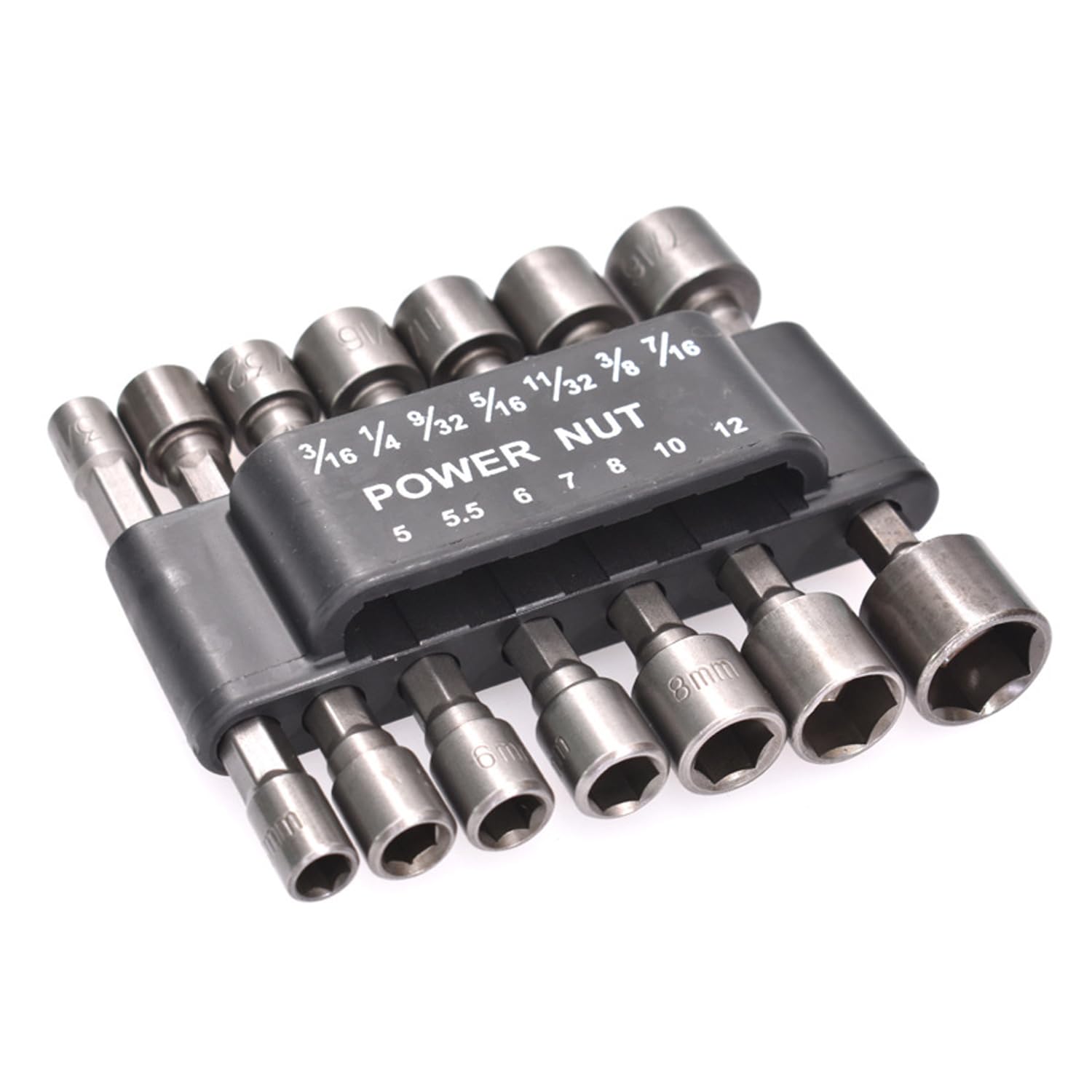 14 Pcs Socket Nut Driver Set,1/4'' Hex Nut Setter Driver,Powerful Socket Combination Quick Change Drill Bits Sets for Electric Hand Drill, Screwdriver
