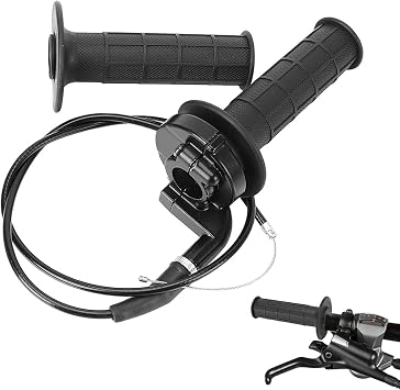 1 Pair Throttle Grips Motorcycle Handlebar Grips 7/8" 22mm Quick Throttle Grip Motorcycle Throttle Grips with Cable for 50cc 90cc 110cc 125cc 140cc 150cc 200cc 250cc