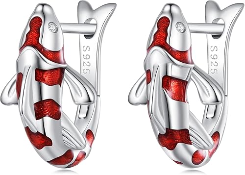 Sterling Silver Earrings VOROCO Cubic Zirconia White Gold Plated Colorful Huggie Small Hoop Earrings, Cute Butterfly Cat Hypoallergenic Earring For