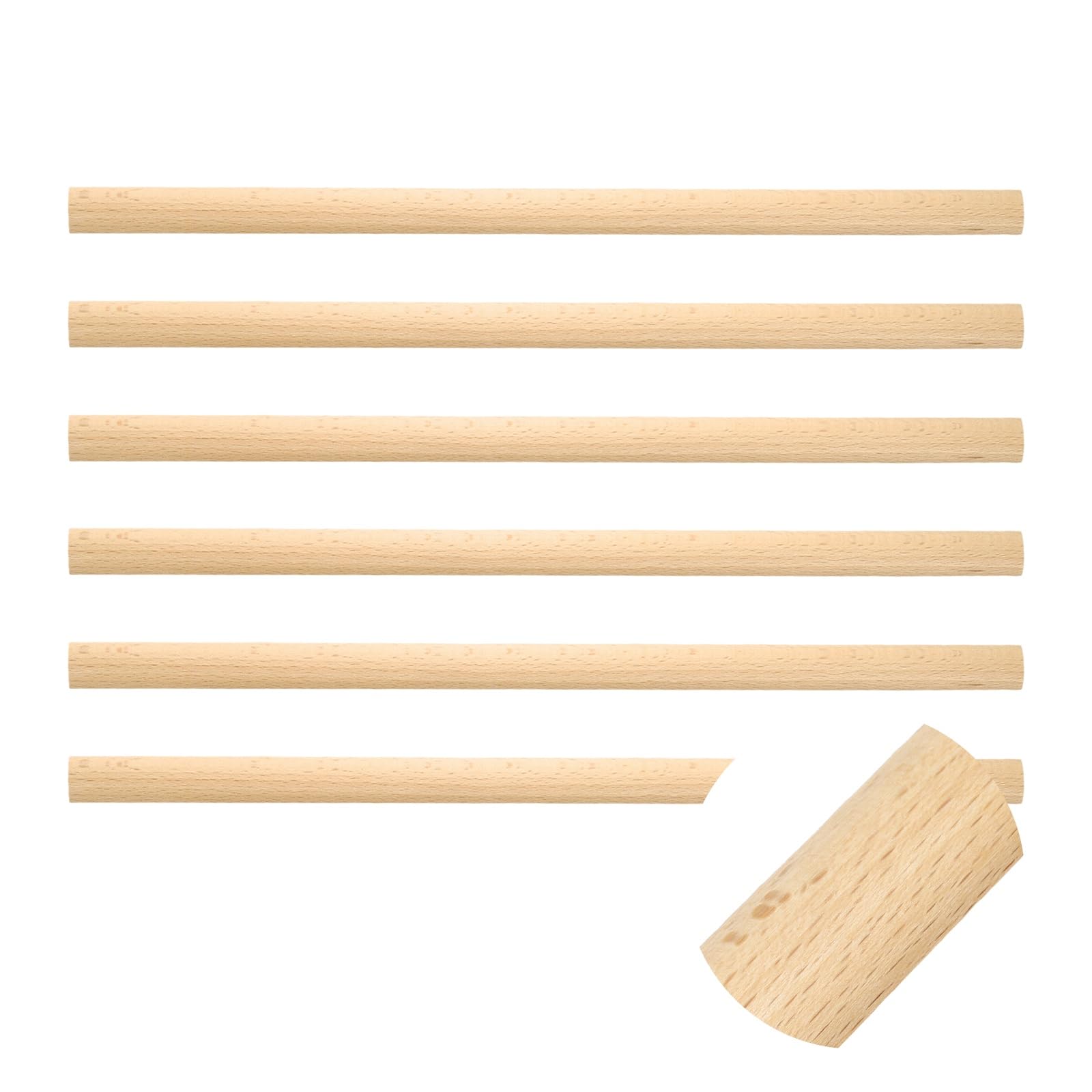Moulures décoratives en bois brut 3D demi-rond 20 mm pour loisirs créatifs et meubles