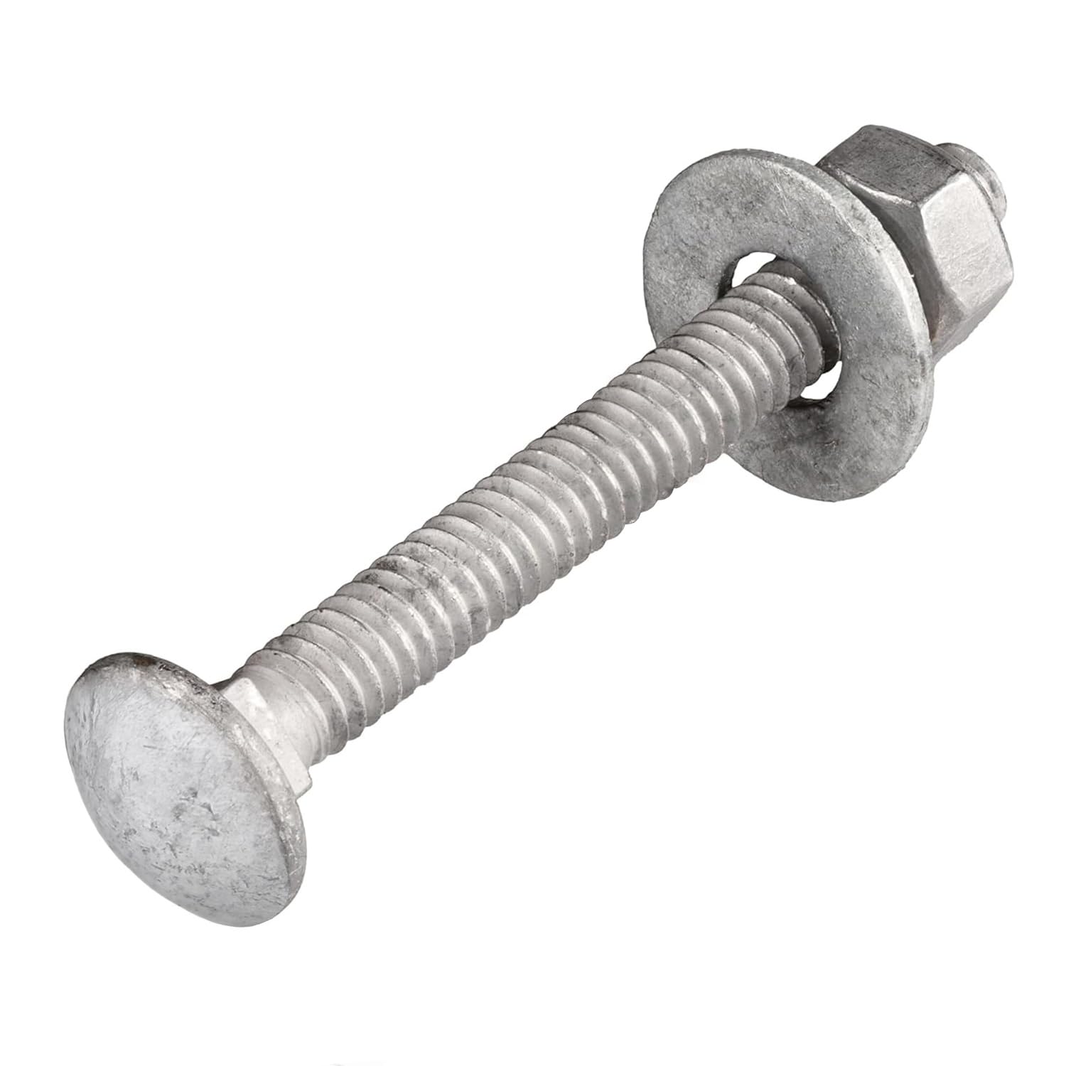 Galvanized Carriage Bolts - 50 Pack with Washers & Nuts -1