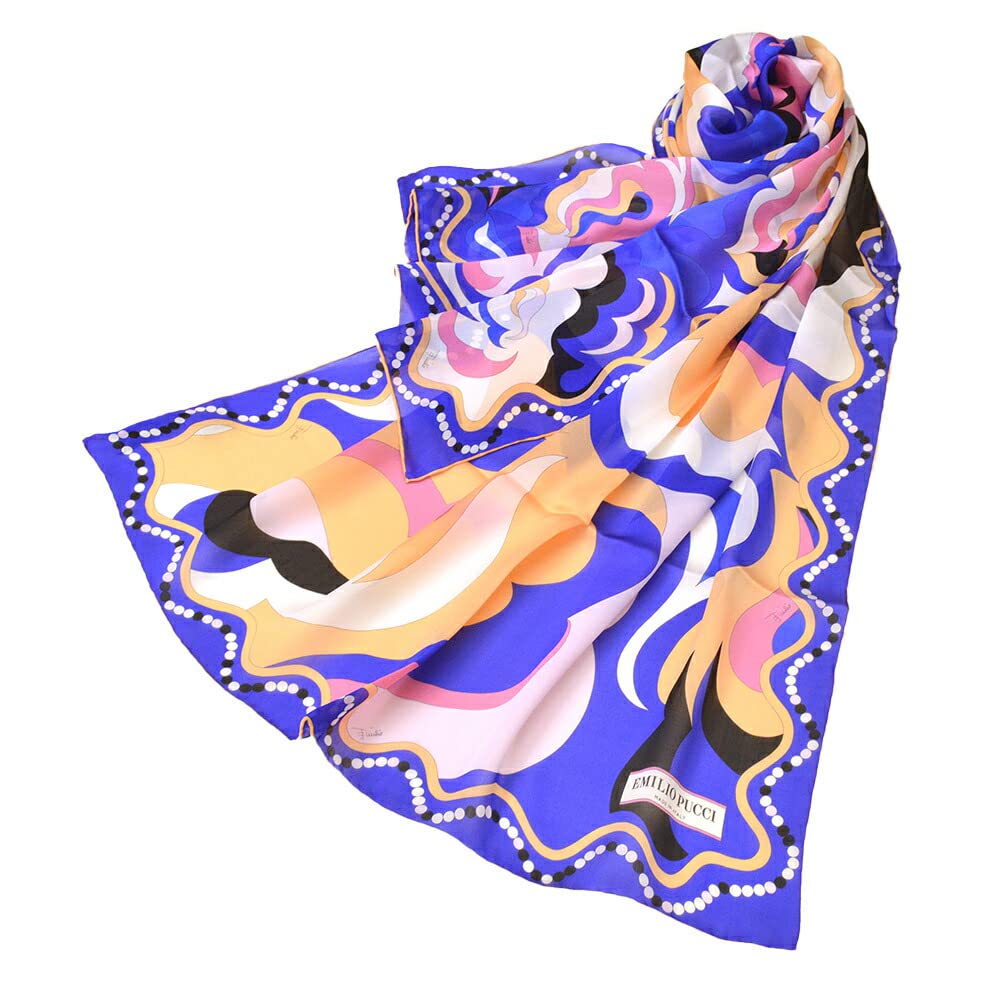 EMILIO PUCCI EMILIO PUCCI(エミリオプッチ)レディース プッチ柄ストール(サイズ220cm/70cm)eep053 JT039 503 BLUE ブルー