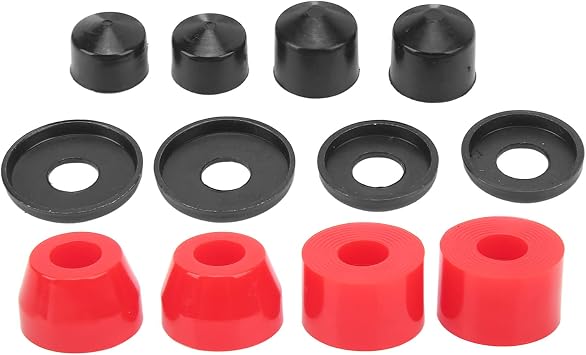Honio Skateboard Bushing Set, 90A Lightweight High Skateboard Replacement Bushings, Providing Better Cushioning Experience for Fish Board Red