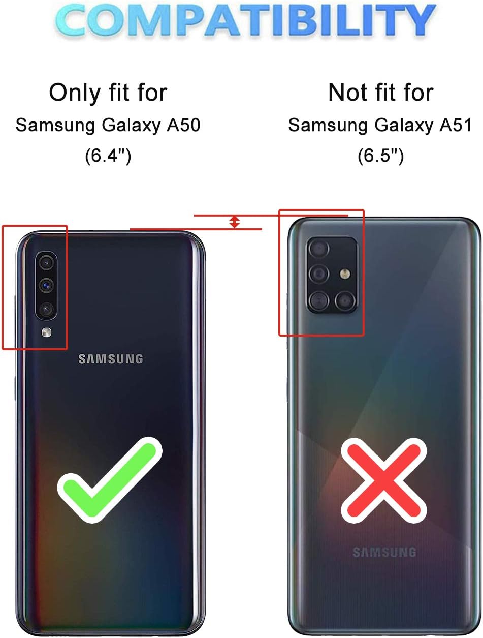 ykooe Case for Samsung Galaxy A50S, Galaxy A50, Galaxy A30S Leather Wallet Flip Case with Card Slots Protective Cover for Samsung Galaxy A50/50S/A30S