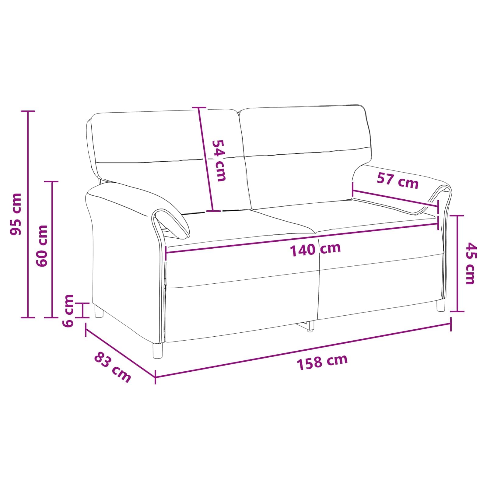 Sofa 100% poliester z metalową ramą i płytą MDF, głębokość siedziska 57 cm, 1-osobowa kanapa do salonu z podłokietnikami, wytrzymała tapicerka, zajmuje mało miejsca, nadaje się do biura i
