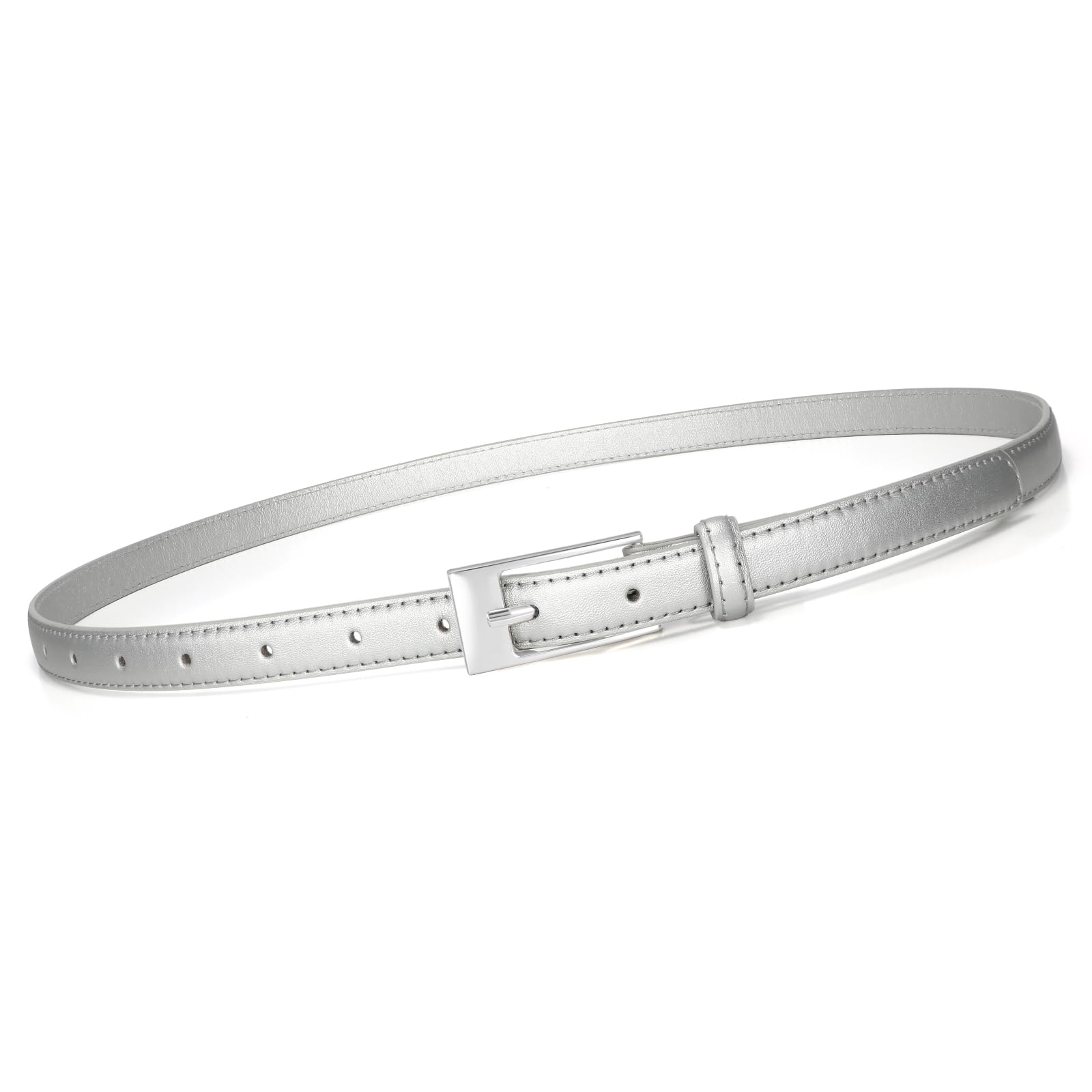 VONMELLI Thin Belts for Women Skinny Leather Belt Women for Dress Jeans Fashion Waist Belt
