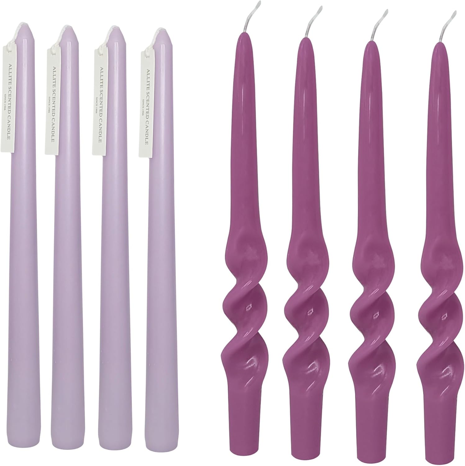 Spiral Taper Candles Unscented Wax Candle Twisted Candlestick Smokeless Candle Stick for Dinner Wedding Home Decor Relaxation & All Occasions