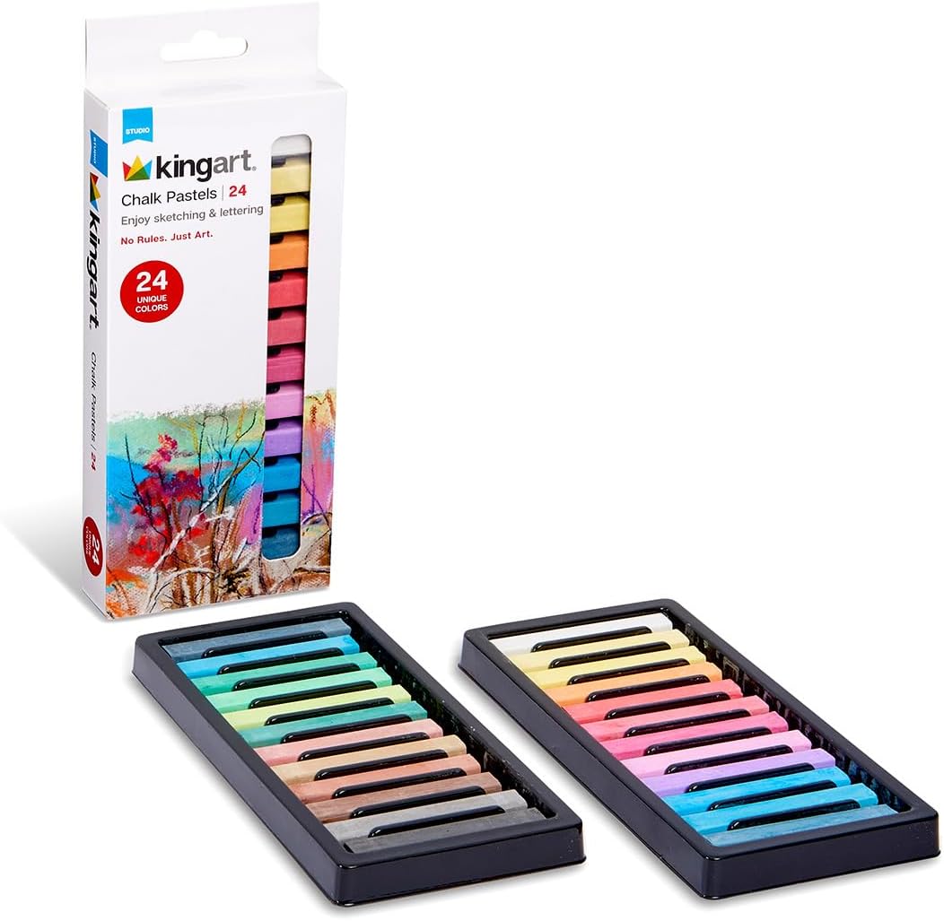 Pastels Studio Colored Square Chalk 24 Piece