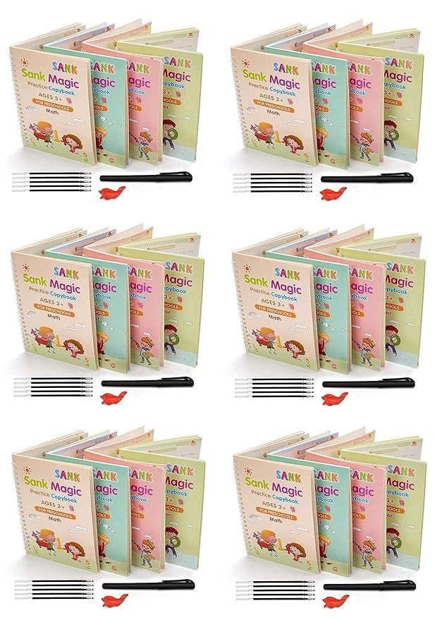 Taufa Villa 6 Set Sank Magic Practice Copy book Calligraphy Books Reusable Writing Tool Number Tracing BookBirthday Return Gifts for Kids Kanjak Gifts Set For Girls (set of 6) (B0CXTLWYW4) Amazon Price History, Amazon Price Tracker