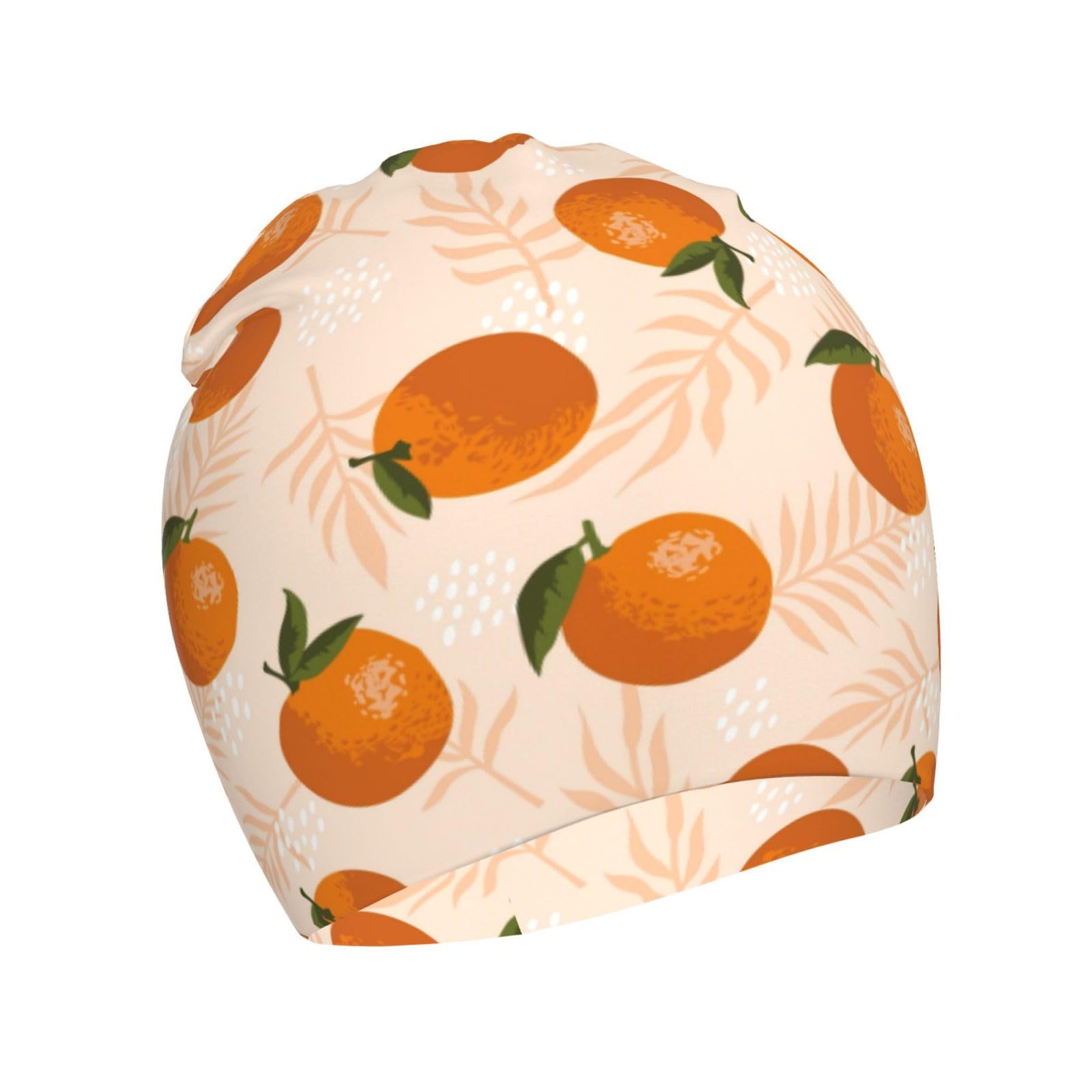 Rqzwdq Fruit of Oranges and Leaves Pattern Kids Beanie Hats Warm Knit Beanie Cap Skull Caps Gifts Decor for Boys Girls
