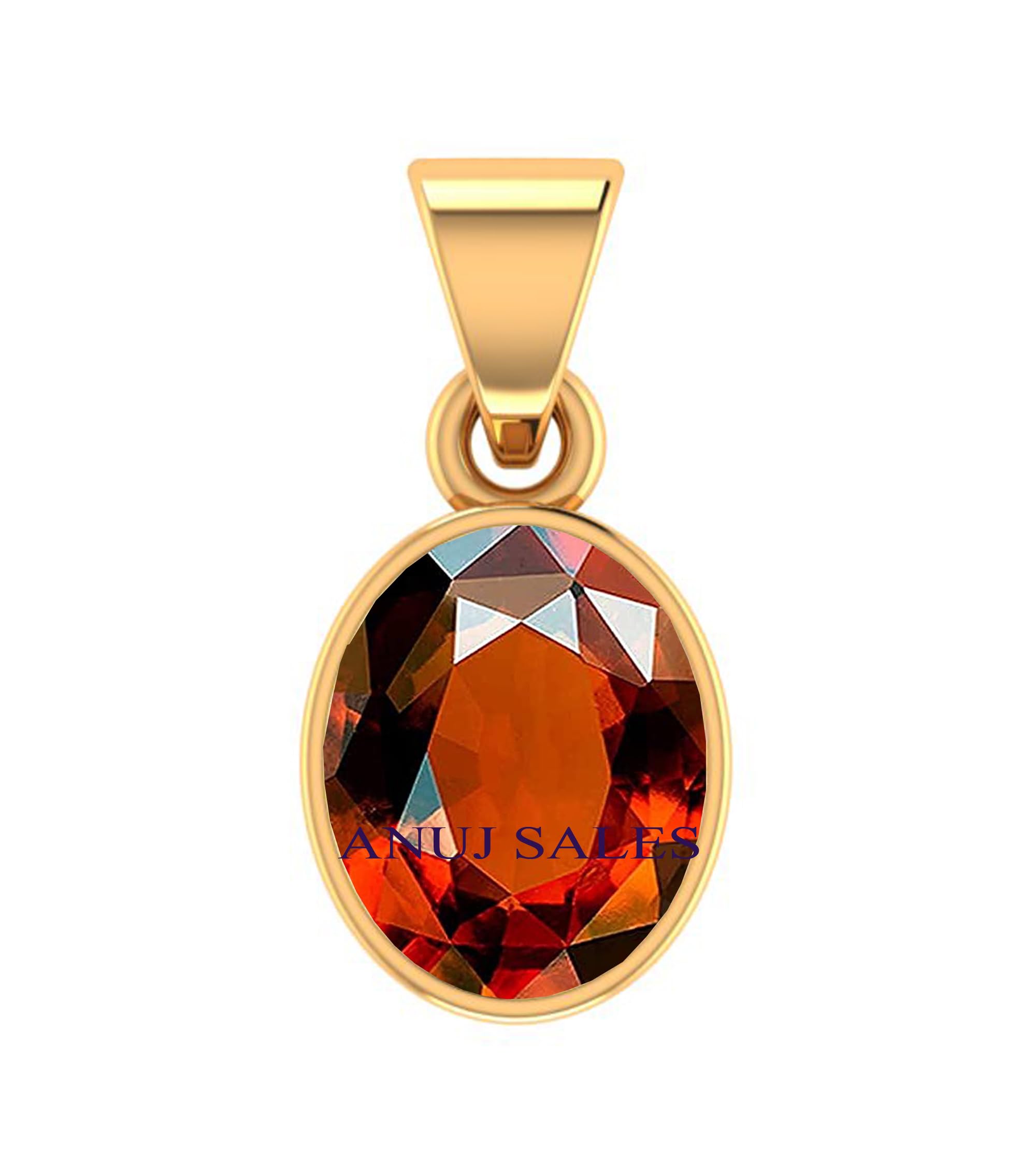 dugu gems 7.25 Ratti Original Certified Natural Gomed/Gomedhikam/Hessonite Stone Pendant Gold Plated Locket for Women's and Men's-picture-32