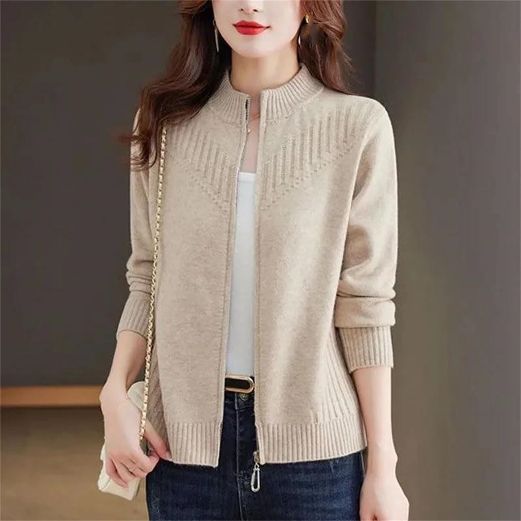 Chaqueta de punto corto para mujer, ajuste holgado, ligera, ropa de abrigo