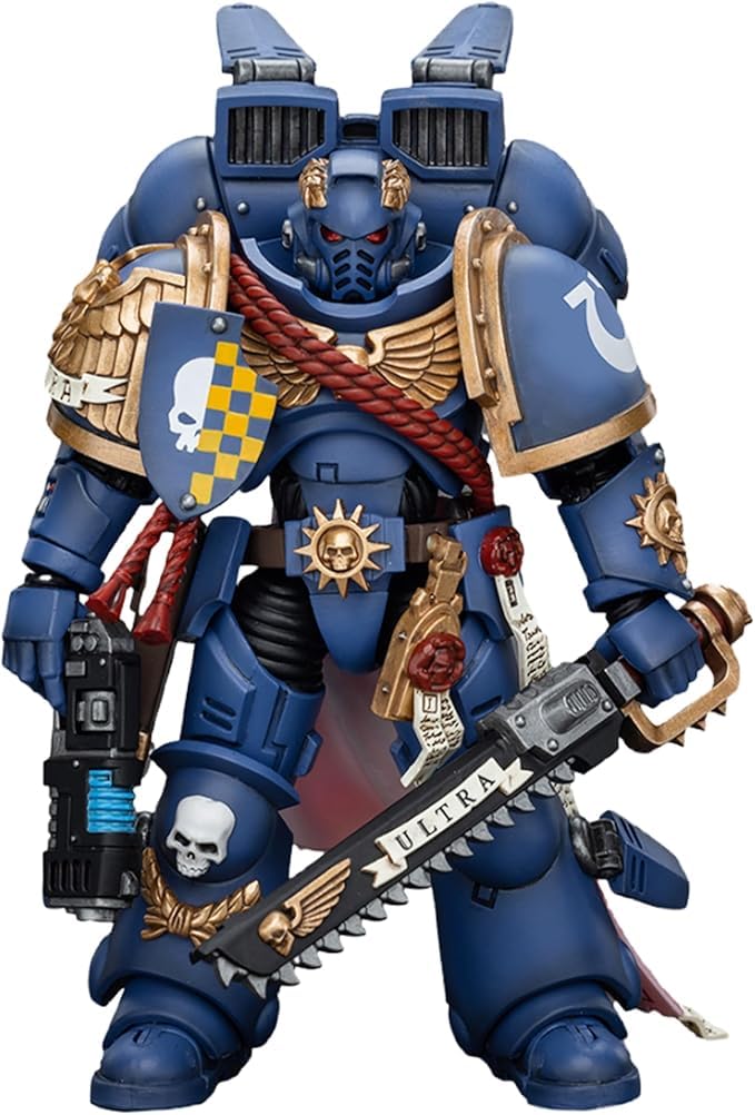 TOYVERSE JOYTOY 1/18 Warhammer 40,000 Action Figure, Ultramarines Captain with Jump Pack, Movable Joints Character Model